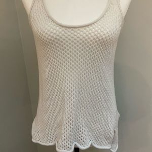 Wilfred cotton crochet tank large white